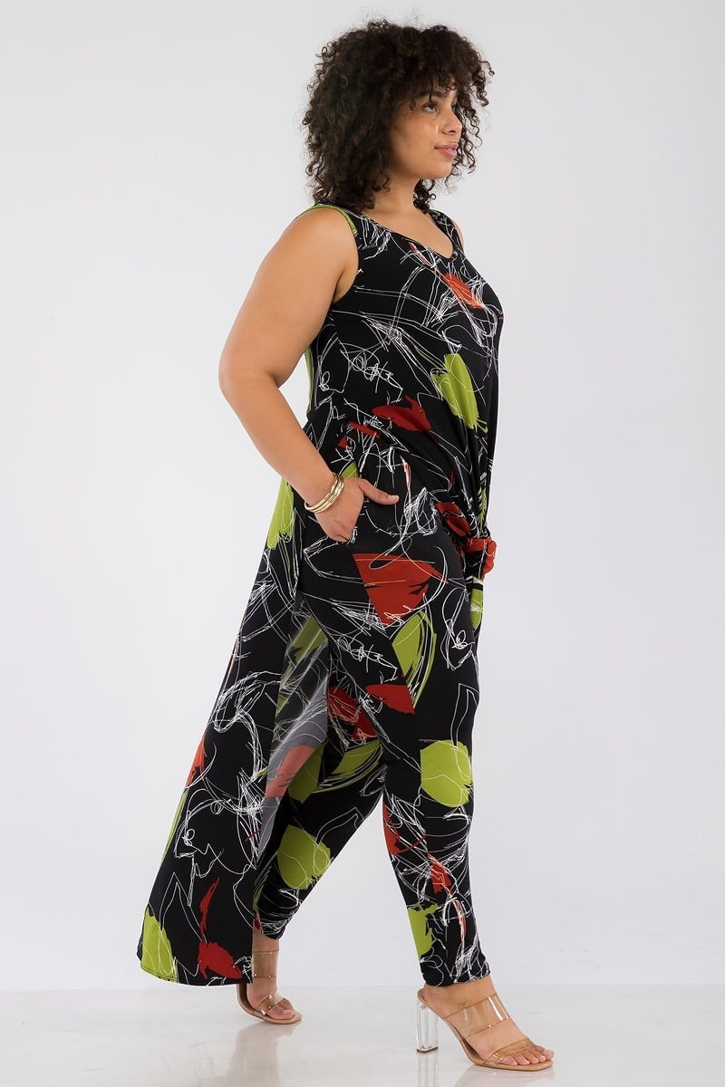 Dorcas-Plus print two-piece tunic