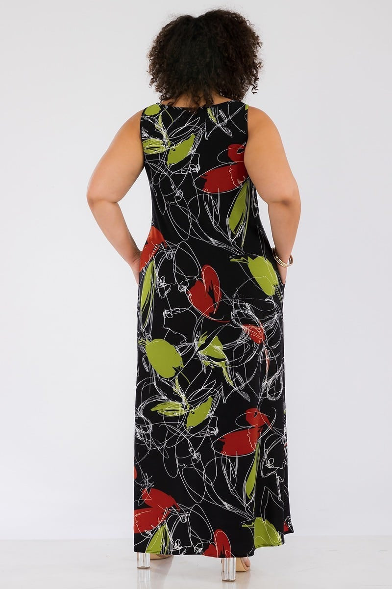 Dorcas-Plus print two-piece tunic